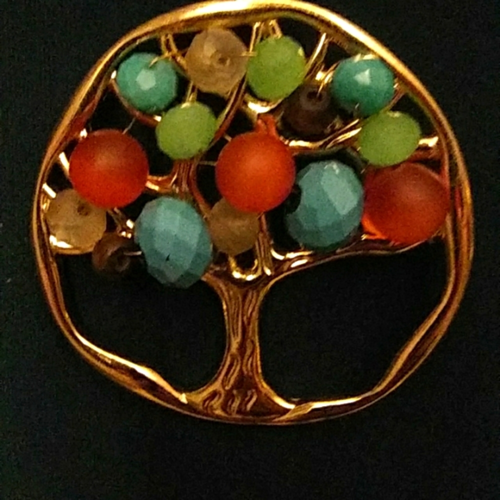 Rare Vintage Living Tree Wrapped Wire Pendant